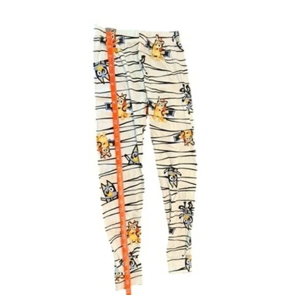 Bluey‎ Halloween Pajamas Set Kids Size 10 Cotton Bat Skeleton Bingo White Stripe